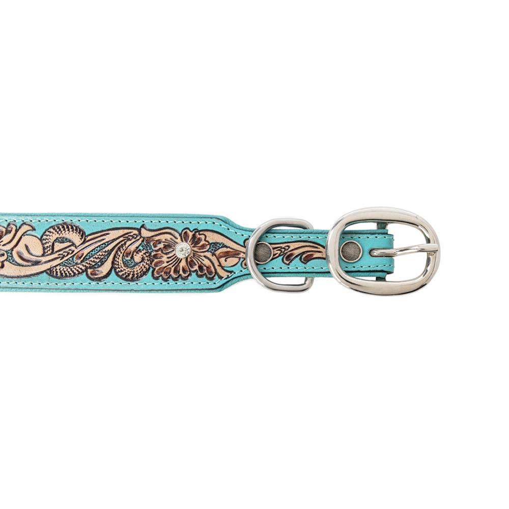 Sky Dog Collar in Turquoise: Turquoise / Large