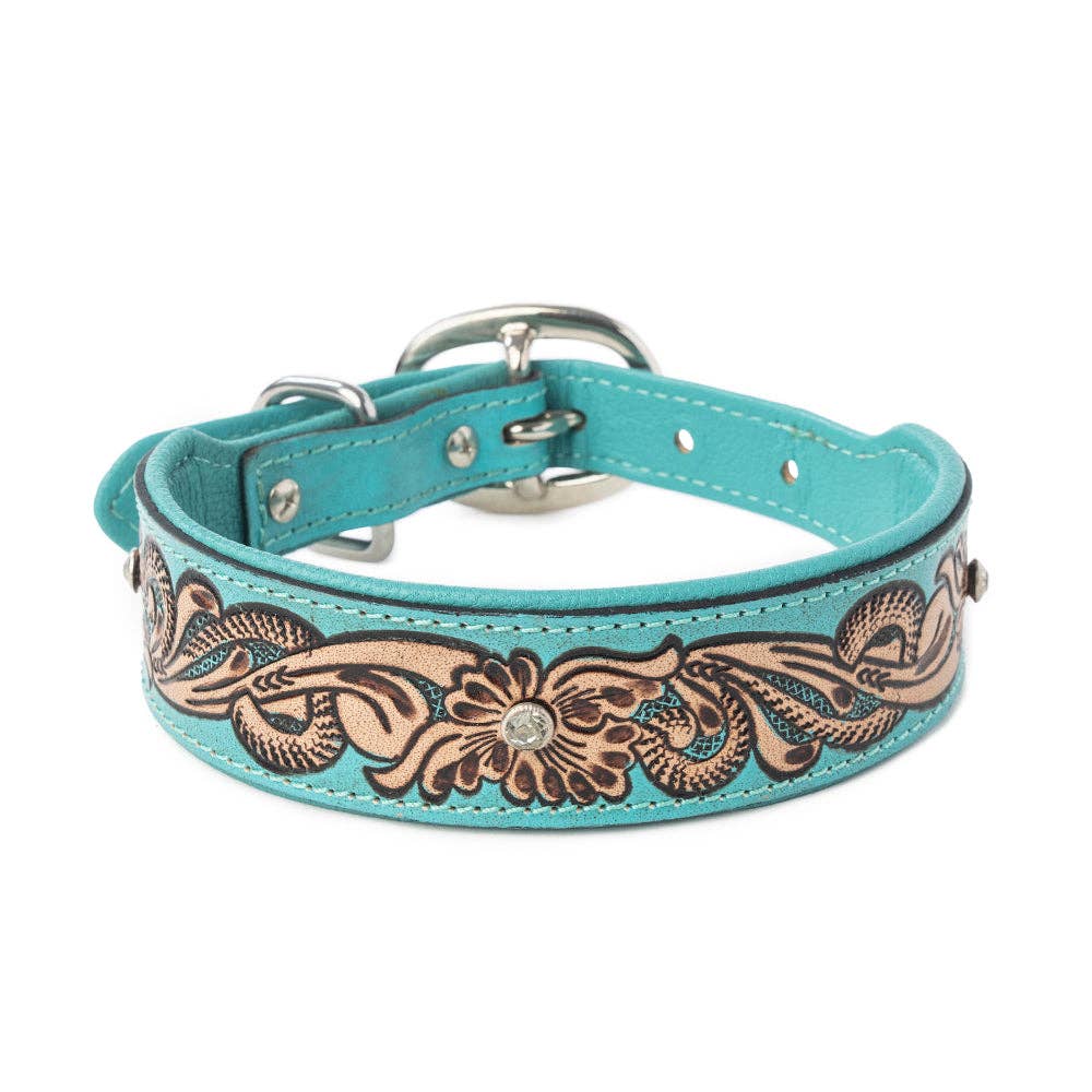Sky Dog Collar in Turquoise: Turquoise / Small