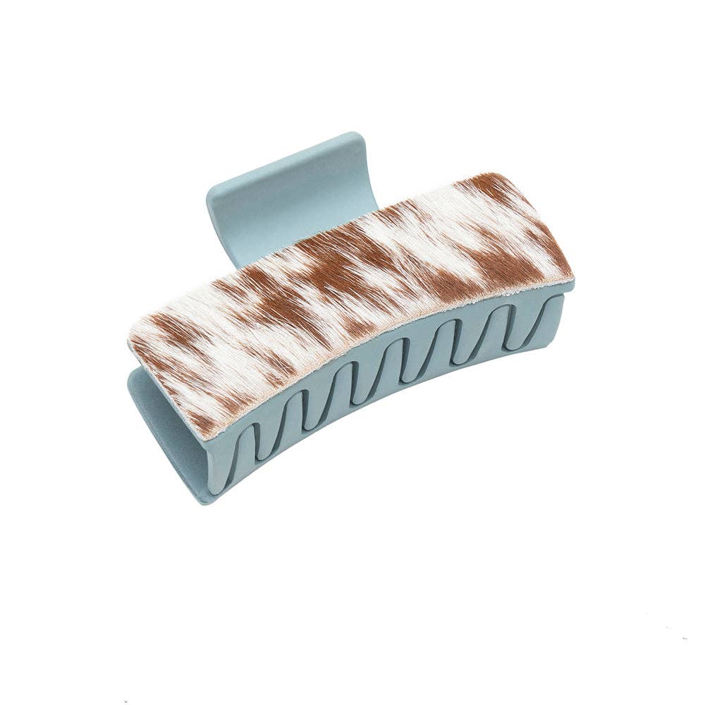 Cactus Ridge Hair Comb Clip: Hand-Tooled