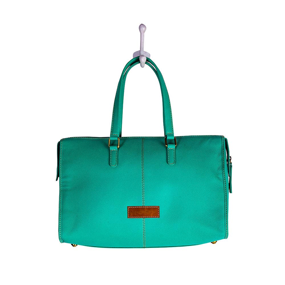 Hand-tooled Handbag in Turquoise