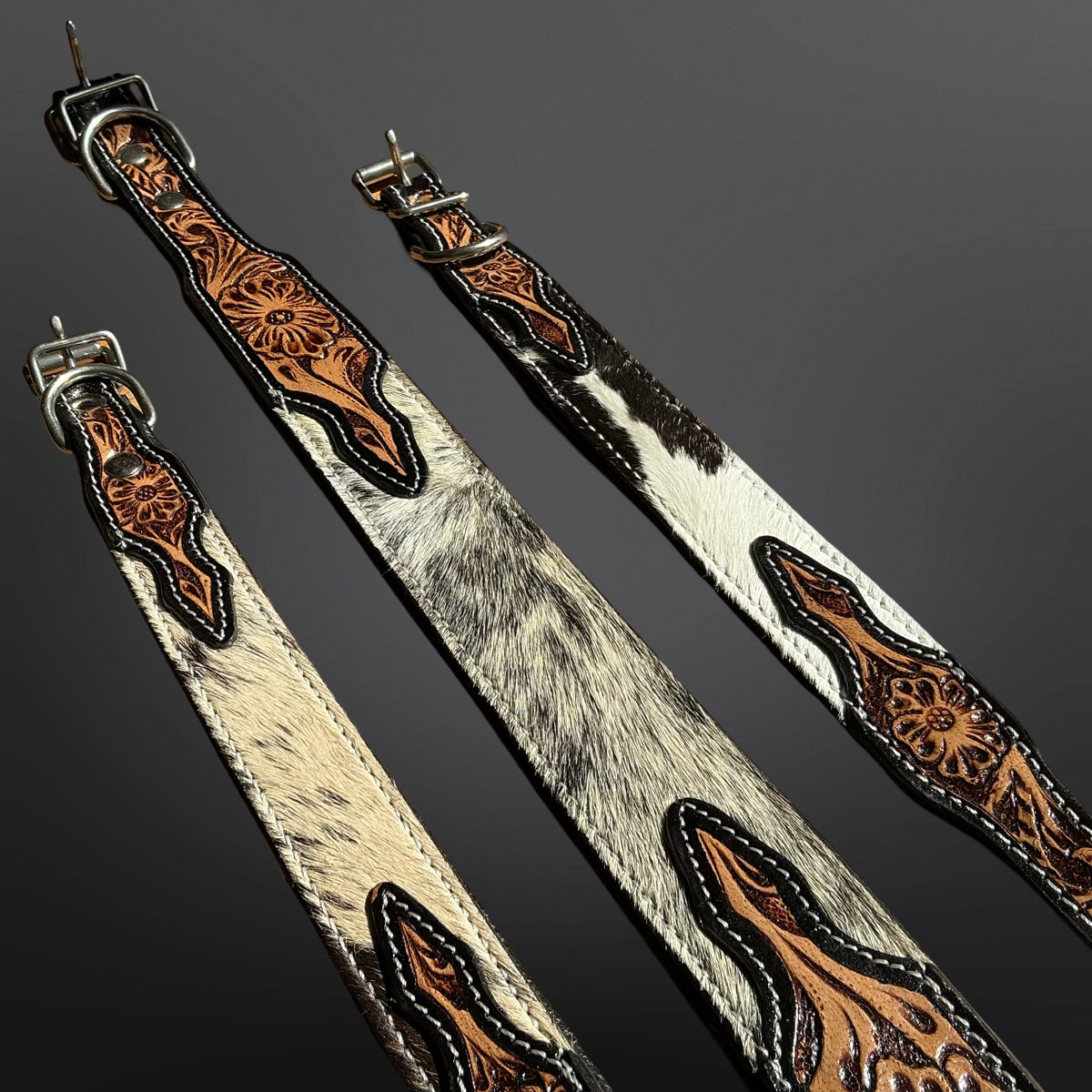 Tooled Leather Dog Collar