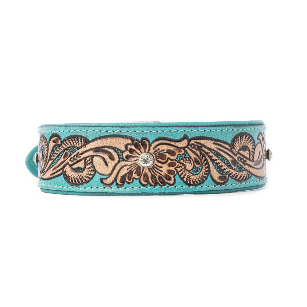 Sky Dog Collar in Turquoise: Turquoise / Large