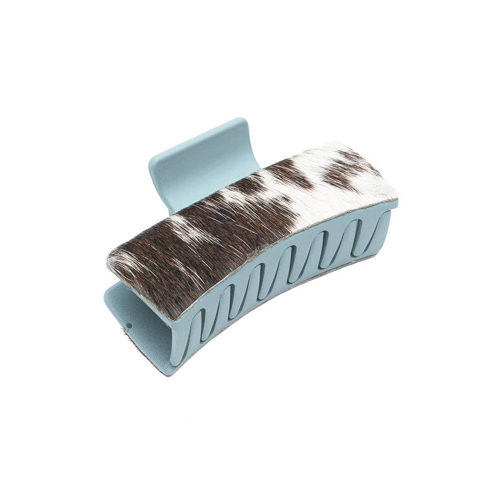 Cactus Ridge Hair Comb Clip: Hand-Tooled