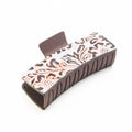Hair Comb Clip Turquoise-Embossed