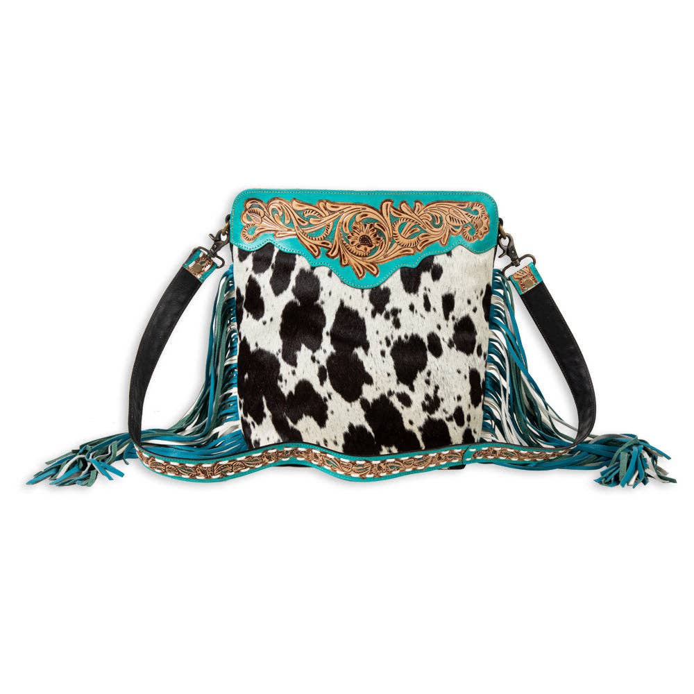 Trail Fringed Hand-Tooled Bag